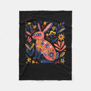 Couverture Polaire Illustration De Style Folk Art Vibrant D'Une Wi-Fi