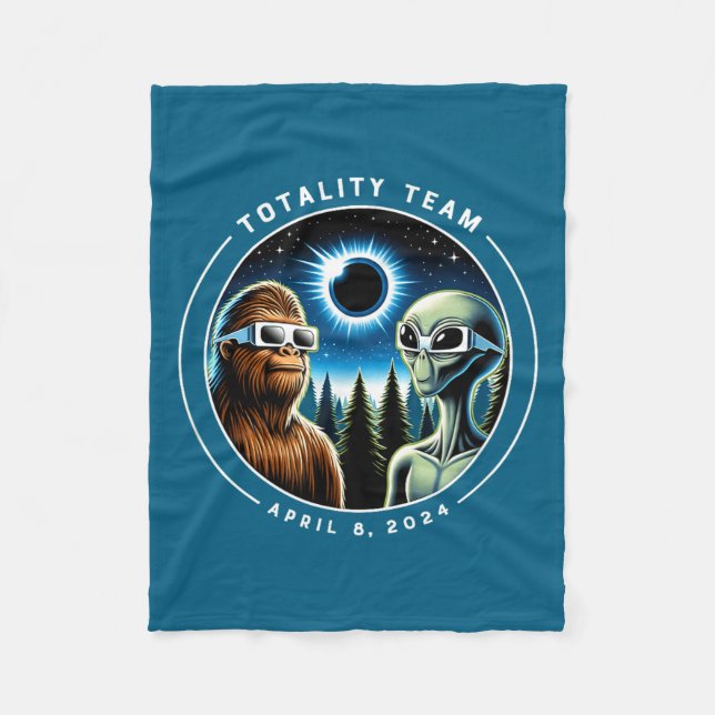 Couverture Polaire Illustration de Total Solar Eclipse Bigfoot Alien (Devant)