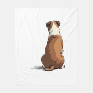 Couverture Polaire Illustration de vue arrière de bouledogue vintage