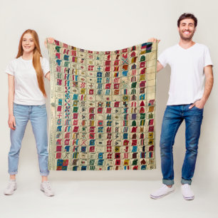 Couverture Polaire Illustration des drapeaux de la marine Vintage