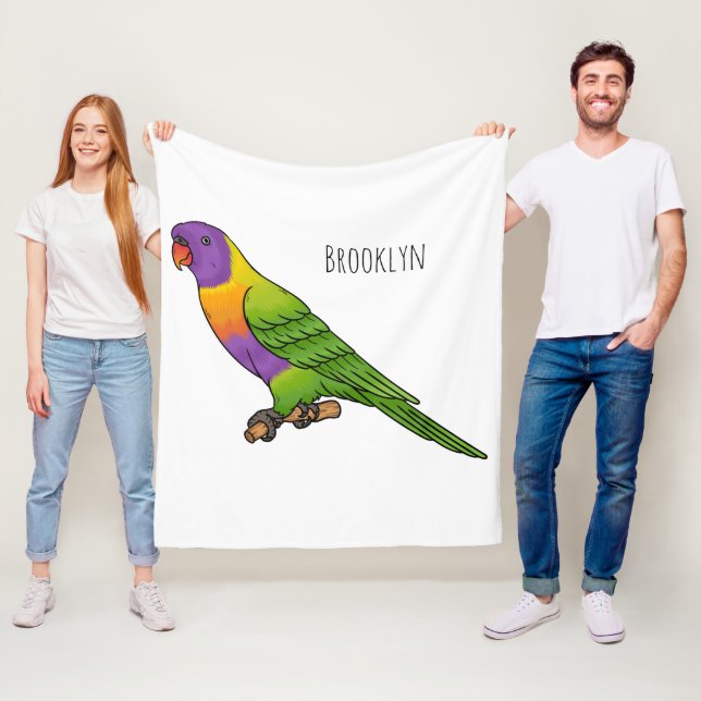 Couverture Polaire Illustration d'oiseau de lorikeet arc-en-ciel (En situation)