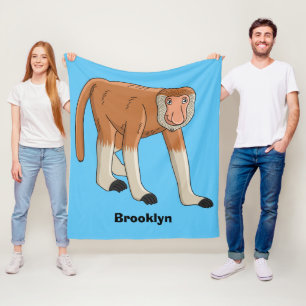 Couverture Polaire Illustration drôle de singe proboscis