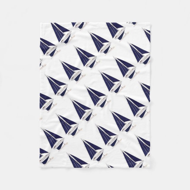 Couverture Polaire Illustration du bateau nautique Vintage (Devant)