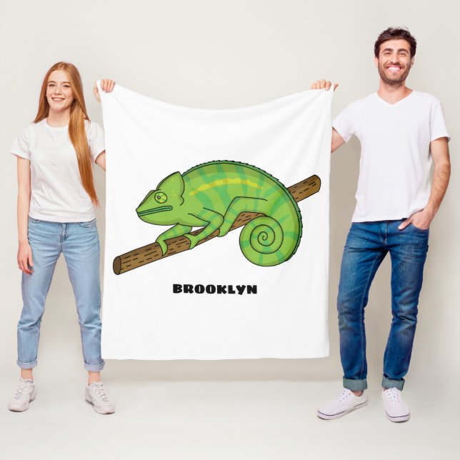 Couverture Polaire Illustration du caméléon de la parson (En situation)