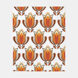 Couverture Polaire illustration du matériau motif rétro des années 70