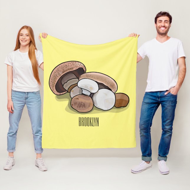Couverture Polaire Illustration d'un champignon (En situation)