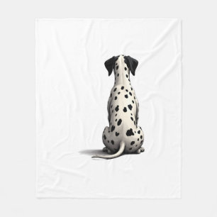 Couverture Polaire Illustration d'un chien dalmatien vintage vu de de