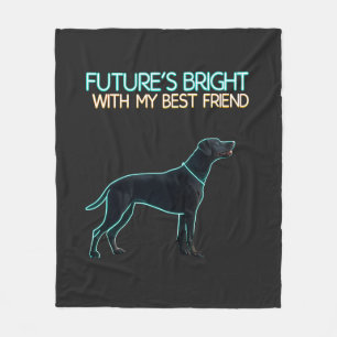 Couverture Polaire Illustration d'un chien Labrador noir