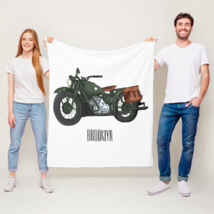 Couverture Polaire Illustration d'une moto de croiseur militaire