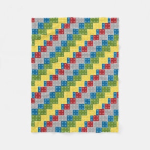 Couverture Polaire Illustration en plastique de motif de blocs