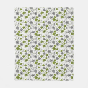 Couverture Polaire Illustration florale, fleurs sauvages abstraits, m
