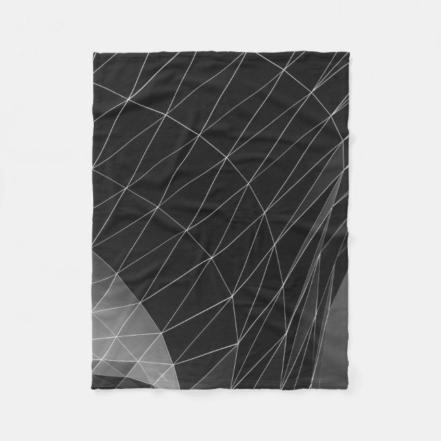 Couverture Polaire Illustration graphique en noir et blanc (Devant)