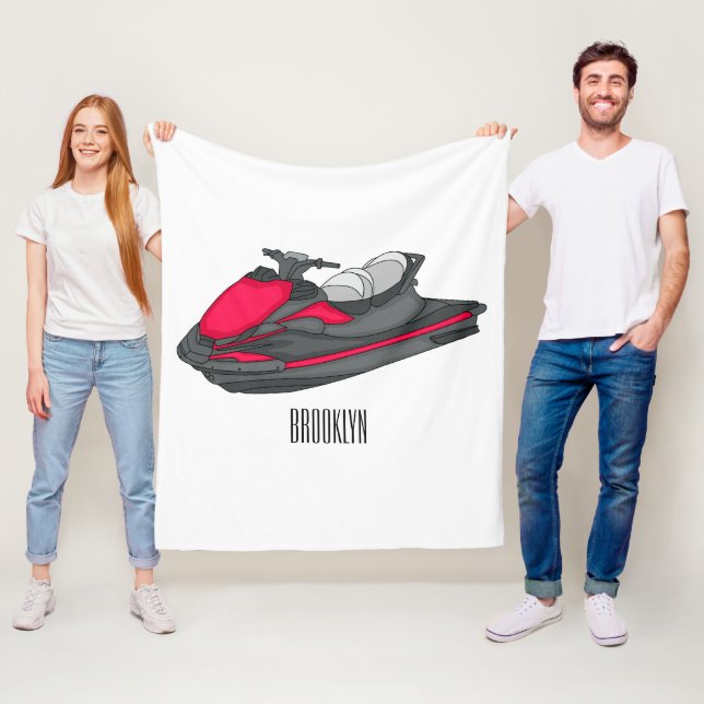Couverture Polaire Illustration Jet ski (En situation)
