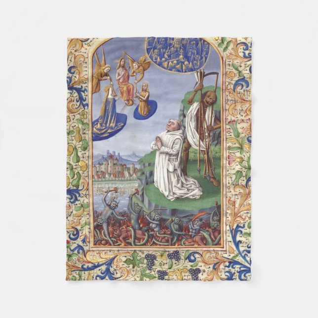 Couverture Polaire Illustration médiévale de saint Bernard de Clairva (Devant)