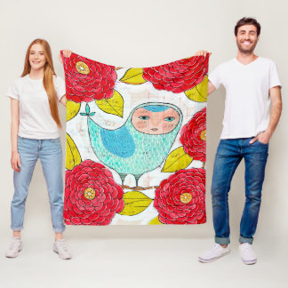 Couverture Polaire Illustration Pip Gerard Enk Bird in Garden Ledger