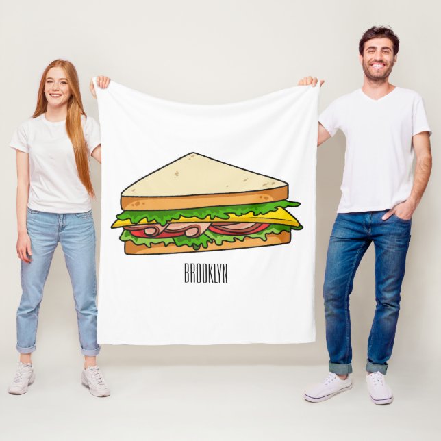 Couverture Polaire Illustration Sandwich (En situation)