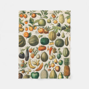 Couverture Polaire Illustration scientifique végétale des fruits