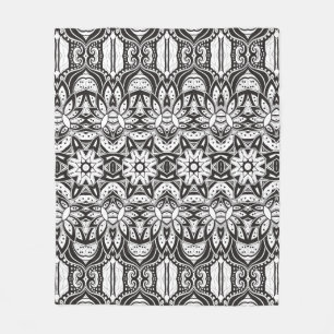 Couverture Polaire Illustration tribale inspirée de style