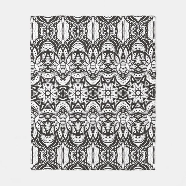 Couverture Polaire Illustration tribale inspirée de style (Devant)