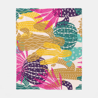 Couverture Polaire Illustration Vintage Cactus sans joint.