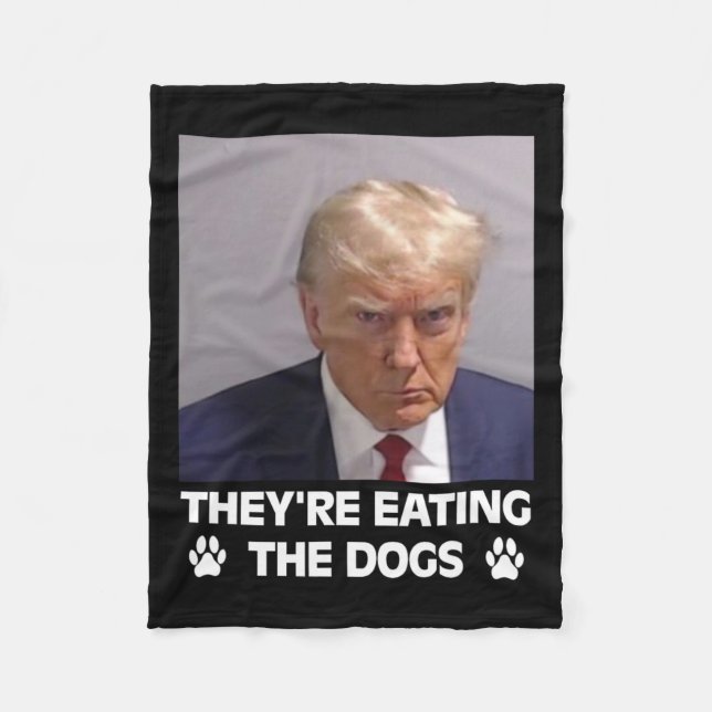 Couverture Polaire Ils mangent les chiens Trump 2024 America Électio (Devant)