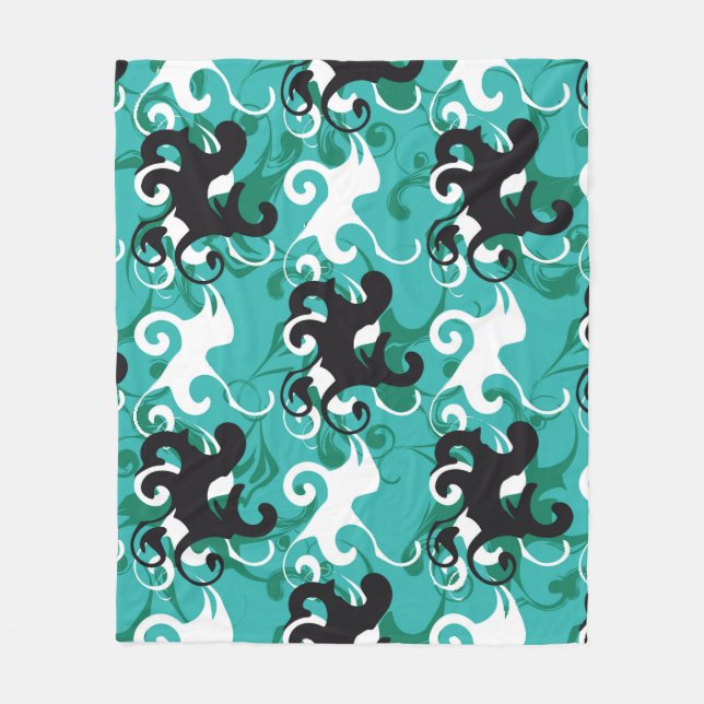 Couverture Polaire Ilu vintage qualitatif motif Abstrait (Devant)