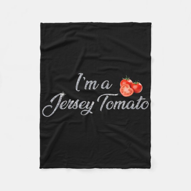 Couverture Polaire I'm A Jersey Tomato, New Jersey, Garden State, Jer (Devant)