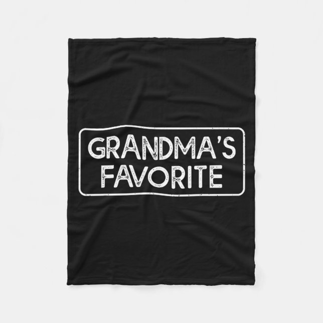 Couverture Polaire I'm Grandma's Favorite Funny Grandson Granddaughte (Devant)