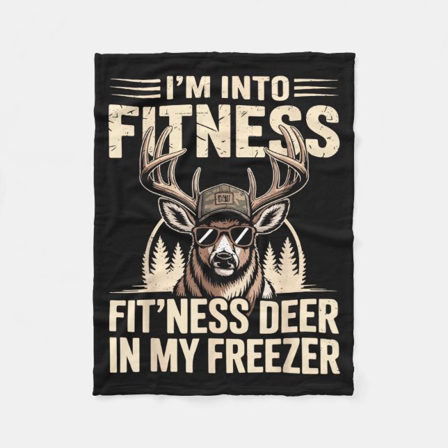 Couverture Polaire Im Into Fitness Fit'ness My Deer Zer Funny Hunting (Devant)