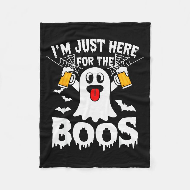 Couverture Polaire I'm Just Here For The Boos Funny Halloween Ghost M (Devant)