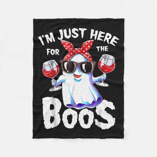 Couverture Polaire I'm Just Here For The Boos Halloween Women Ghost C (Devant)
