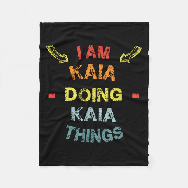 Couverture Polaire I'm Kaia Doing Kaia Things Cool Funny Christmas Gi (Devant)