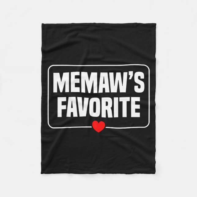 Couverture Polaire I'm Memaw's Favorite Granhild Grandson Granddaught (Devant)