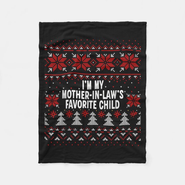 Couverture Polaire I'm My Mother-in-law's Favorite Child Funny Christ (Devant)
