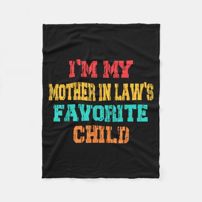 Couverture Polaire I'm My Mother In Law's Favorite Child Funny Parent (Devant)
