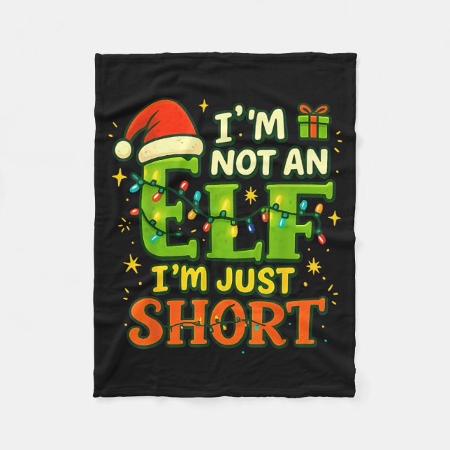 Couverture Polaire Im Not An Elf Just Short Funny Christmas Xmas Men  (Devant)