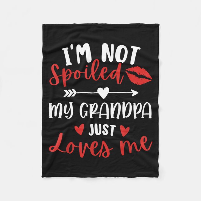 Couverture Polaire I'm Not Siled My Grandpa Loves Me Family Reunion M (Devant)