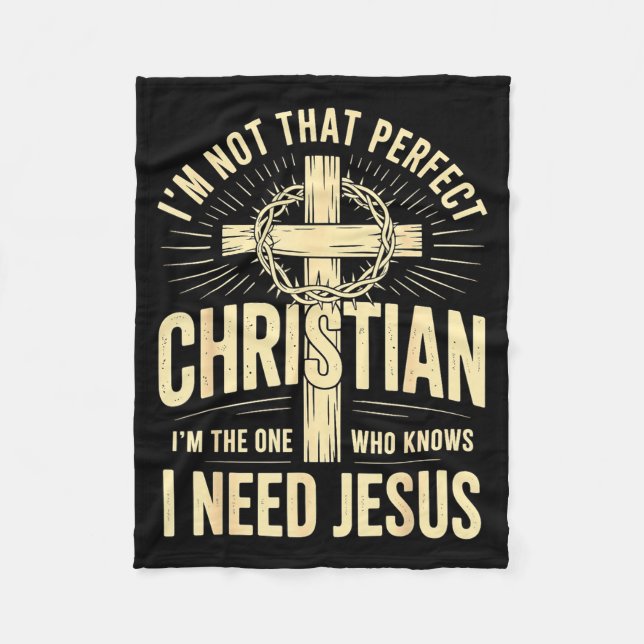 Couverture Polaire I'm Not That Perfect Christian Jesus  (Devant)