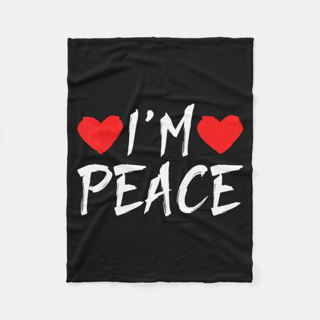 Couverture Polaire I'm Peace Funny Couples Tee Valentine's Day Couple (Devant)