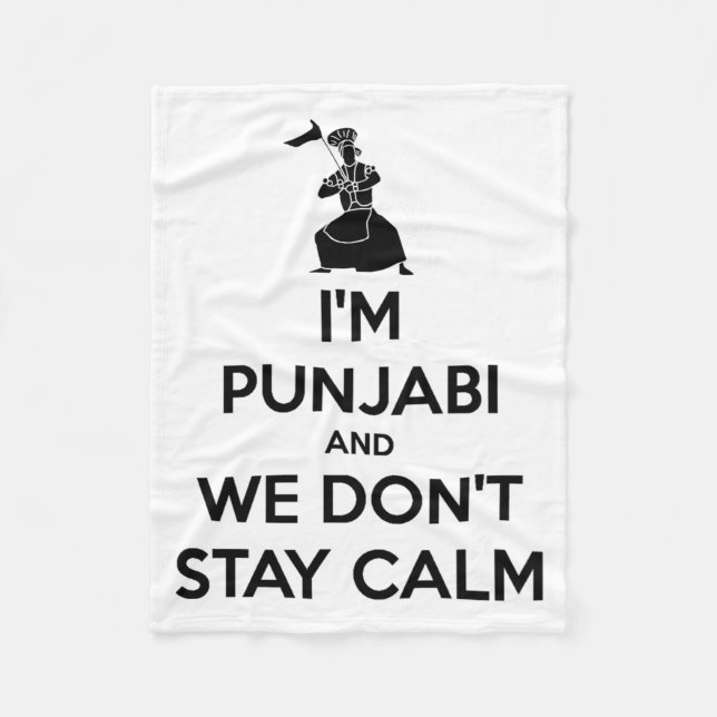 Couverture Polaire Im Punjabi And We Dont Keep Calm Baby  (Devant)