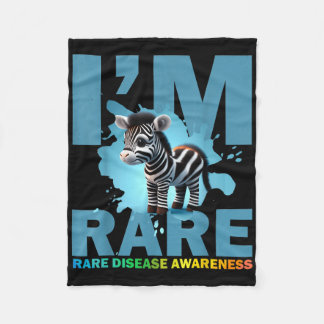 Couverture Polaire Im Rare, Zèbre Cute Pour Sensibiliser Aux Maladies
