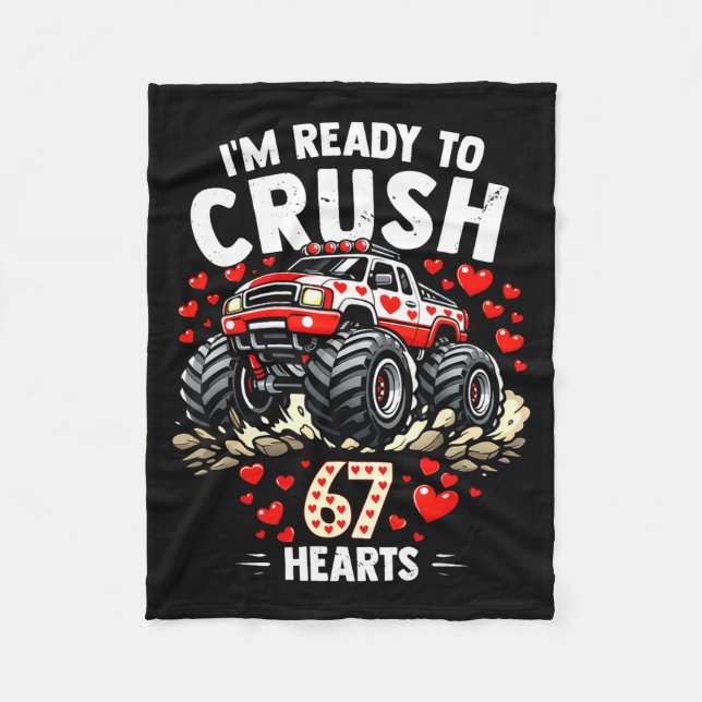 Couverture Polaire I'm Ready To Crush 67 Hearts Truck Valentines Day  (Devant)