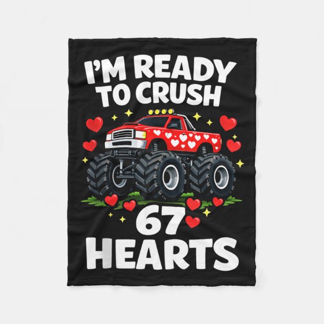 Couverture Polaire I'm Ready To Crush 67 Hearts Truck Valentines Day  (Devant)