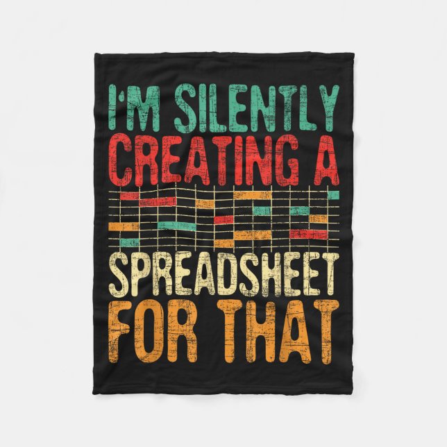 Couverture Polaire I'm Silently Creating A Spreadsheet - Actuary Stat (Devant)