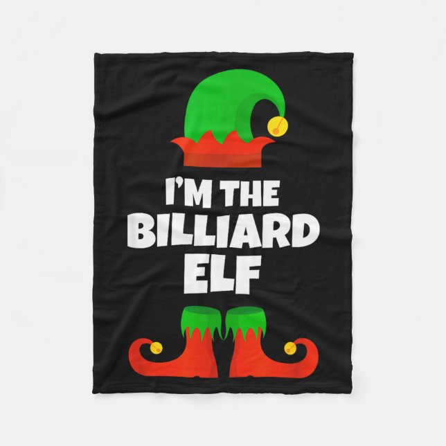 Couverture Polaire I'm The Billiard Elf Family Pajama Christmas Funny (Devant)