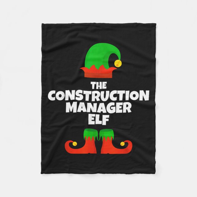 Couverture Polaire I'm The Construction Manager Elf Family Pajama Chr (Devant)