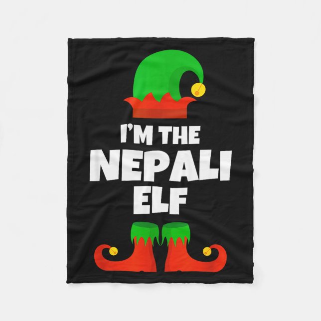 Couverture Polaire I'm The Nepali Elf Family Pajama Christmas Funny N (Devant)