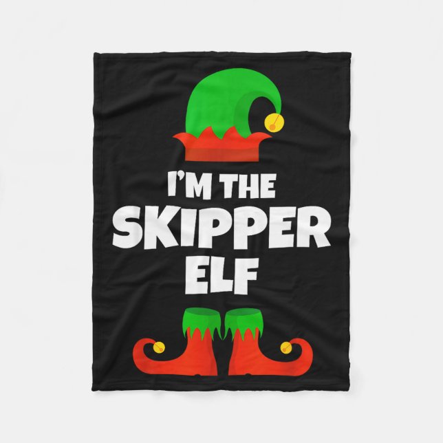 Couverture Polaire I'm The Skipper Elf Family Pajama Christmas Funny  (Devant)