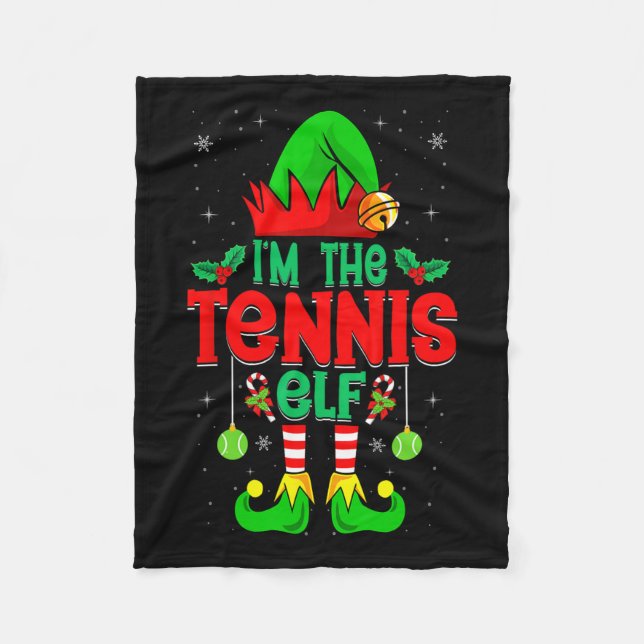 Couverture Polaire I'm The Tennis Elf - Joueur de Tennis de la fête d (Devant)