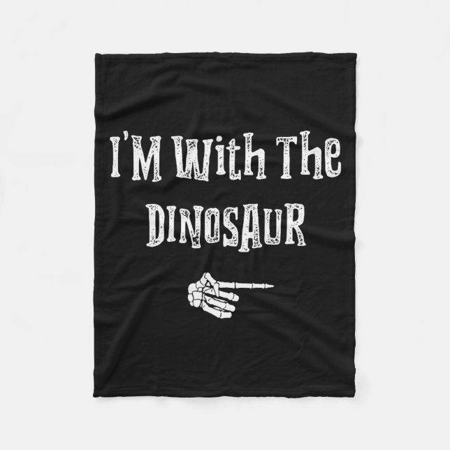Couverture Polaire I'm With Dinosaur Halloween Costume Funny Couples  (Devant)